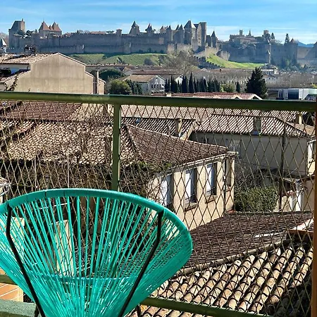 Duplex 70M2 - Vue Cite Medievale - Parking Gratuit Carcassonne Esterno foto